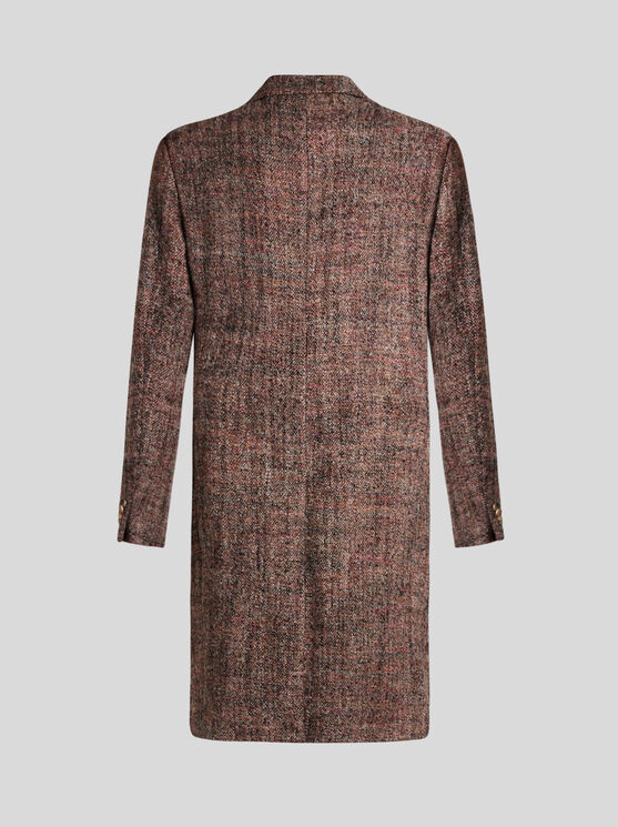 Shop Etro Wool-blend Coat In Beige