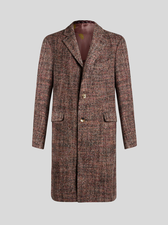 Shop Etro Wool-blend Coat In Beige