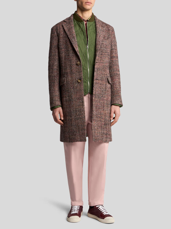 Shop Etro Wool-blend Coat In Beige