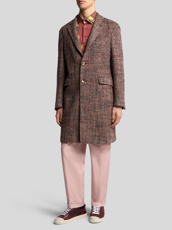 Shop Etro Wool-blend Coat In Beige