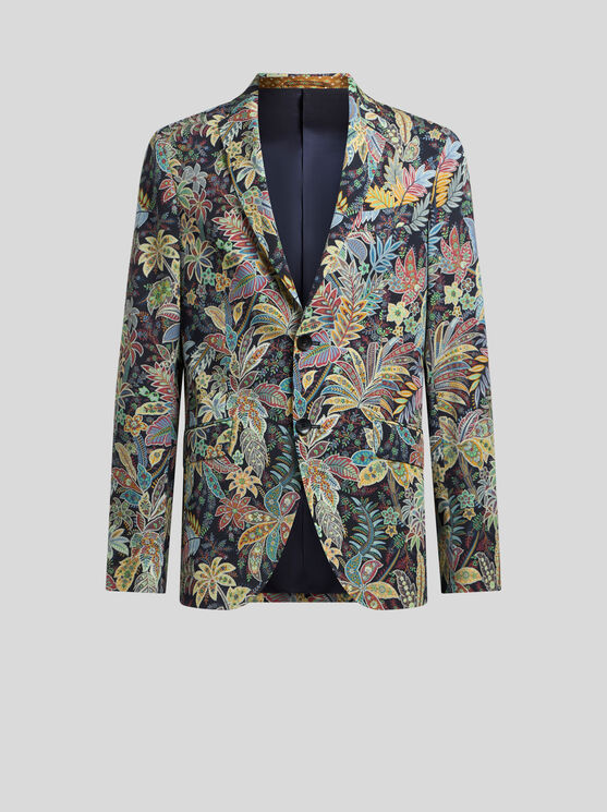 Etro Floral-print Wool Blazer