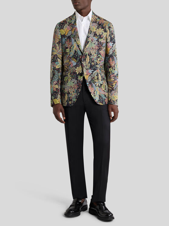 Etro Floral-print Wool Blazer