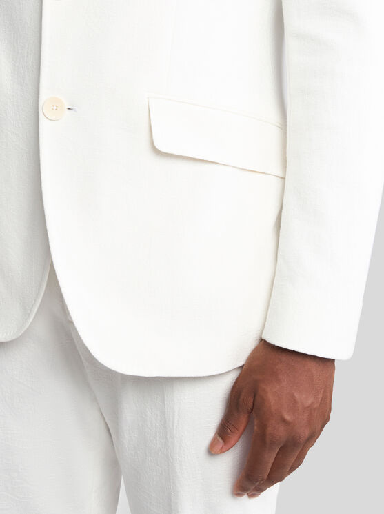 Etro Cotton Jacquard Blazer In Weiss
