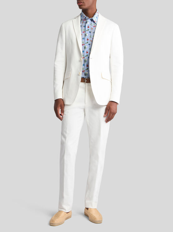 Etro Cotton Jacquard Blazer In Weiss