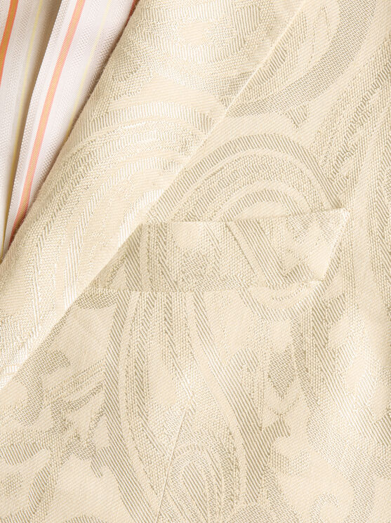 Etro Paisley-jacquard Blazer In Beige