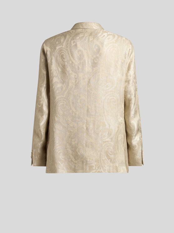 Etro Paisley-jacquard Blazer In Beige