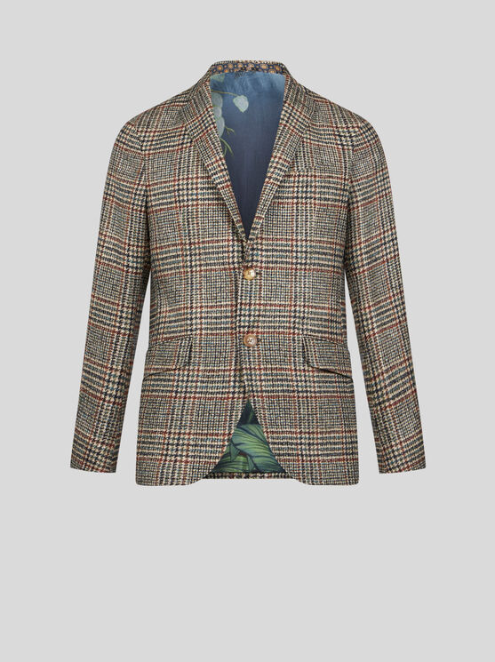 Shop Etro Wool And Alpaca Wool Blazer In Grey