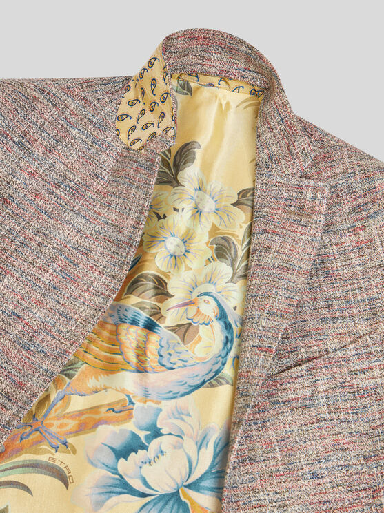 Shop Etro Cotton- And Wool-blend Blazer In Beige