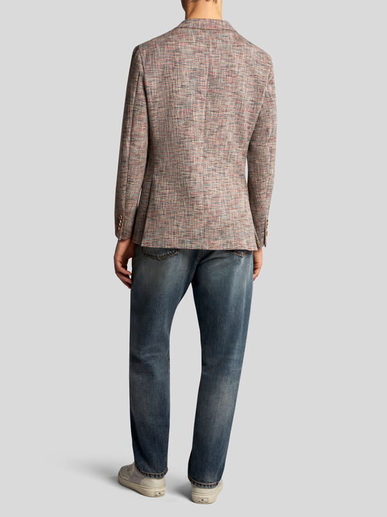 Shop Etro Cotton- And Wool-blend Blazer In Beige