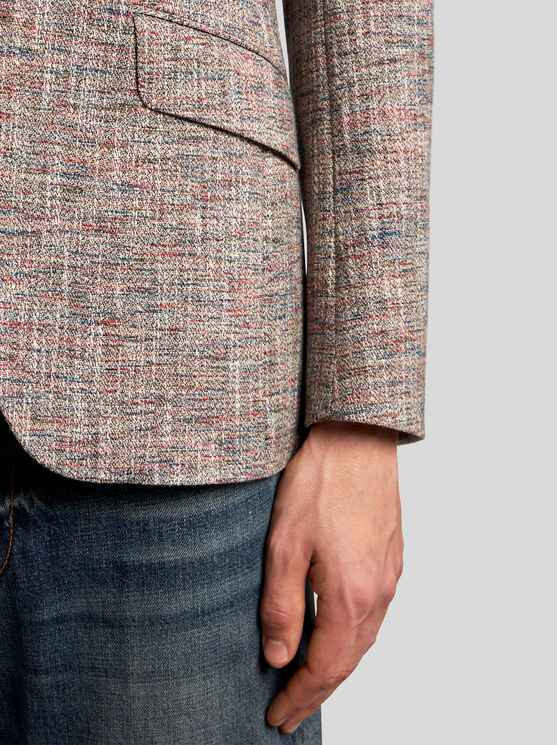 Shop Etro Cotton- And Wool-blend Blazer In Beige