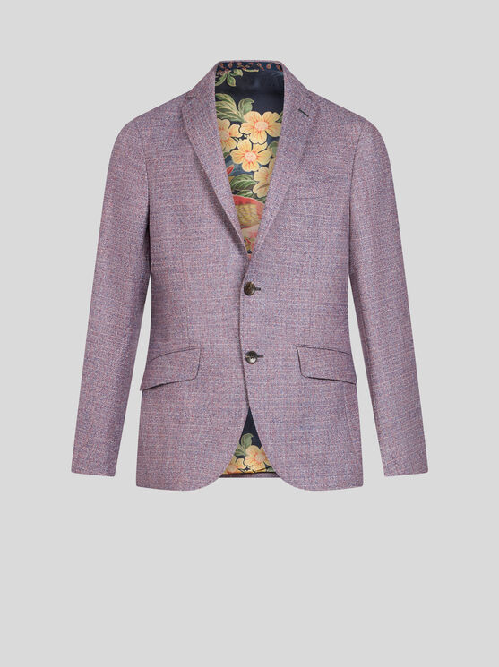 Shop Etro Wool Blazer In Purple