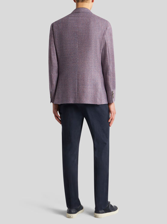 Shop Etro Wool Blazer In Purple