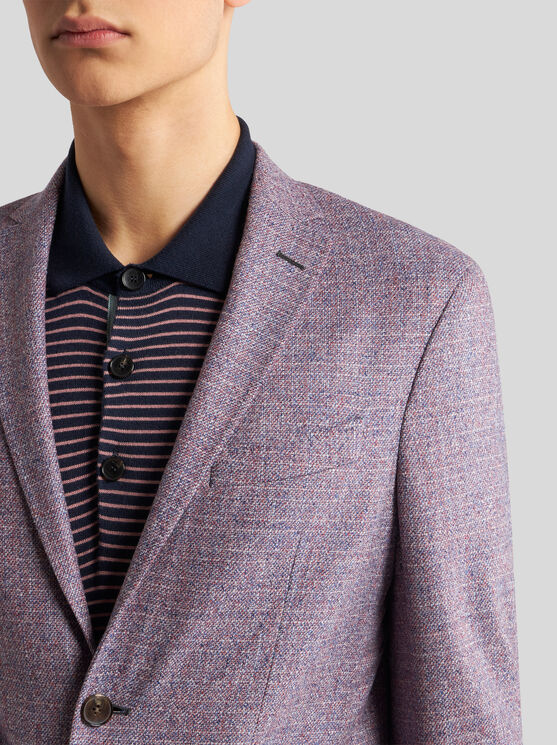 Shop Etro Wool Blazer In Purple