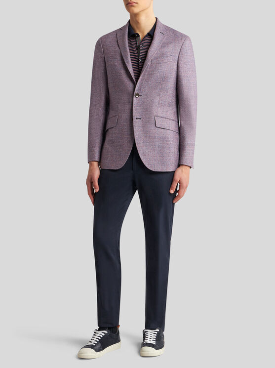 Shop Etro Wool Blazer In Purple