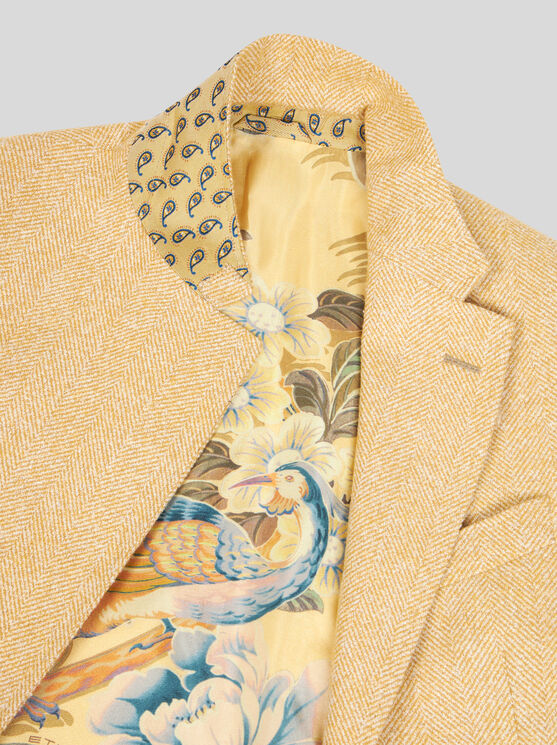 Shop Etro Wool- And Alpaca Wool-blend Blazer In Beige