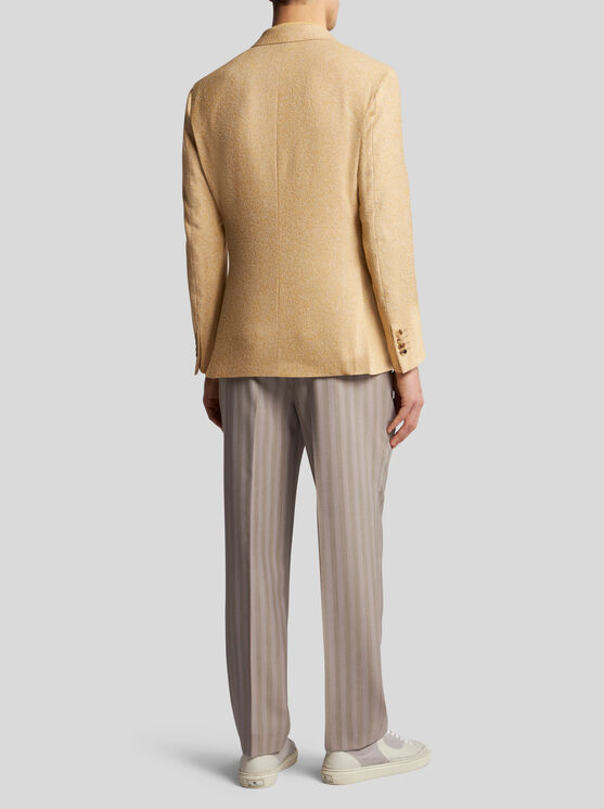 Shop Etro Wool- And Alpaca Wool-blend Blazer In Beige