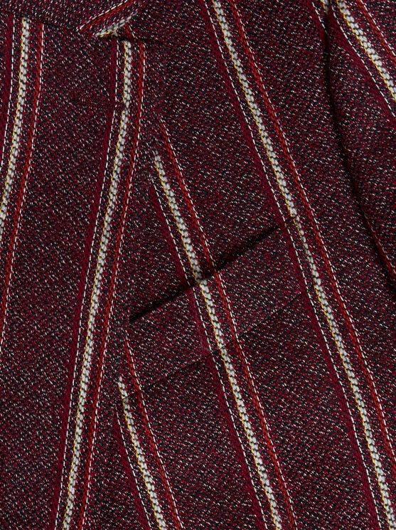 Shop Etro Striped Cotton And Wool Blazer In Burgundy