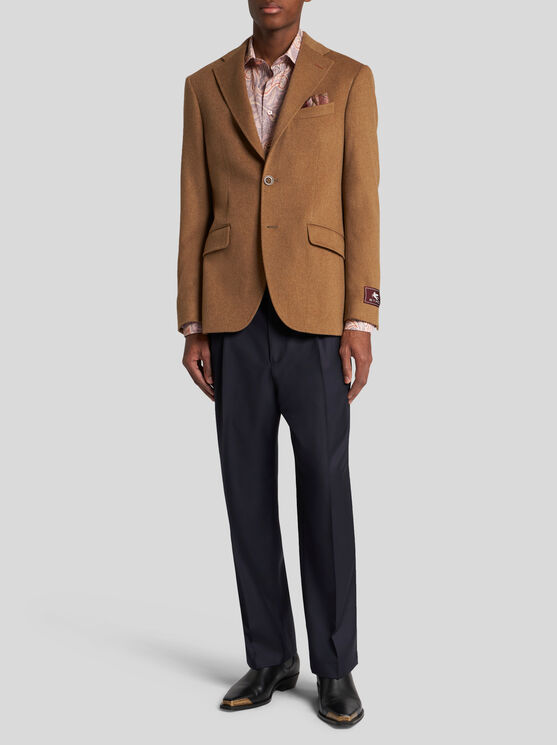 Shop Etro Cashmere Blazer In Light Brown