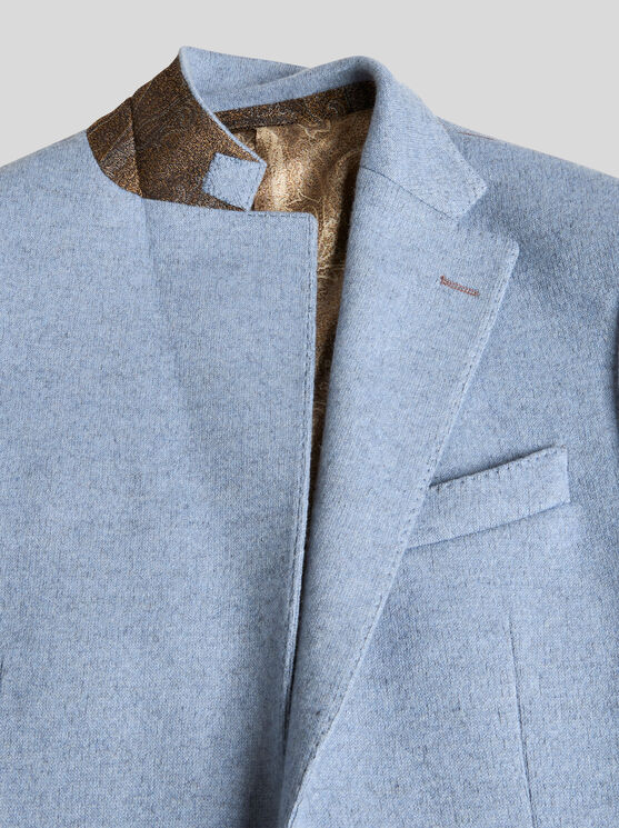 Shop Etro Wool And Cashmere Blazer In Light Blue