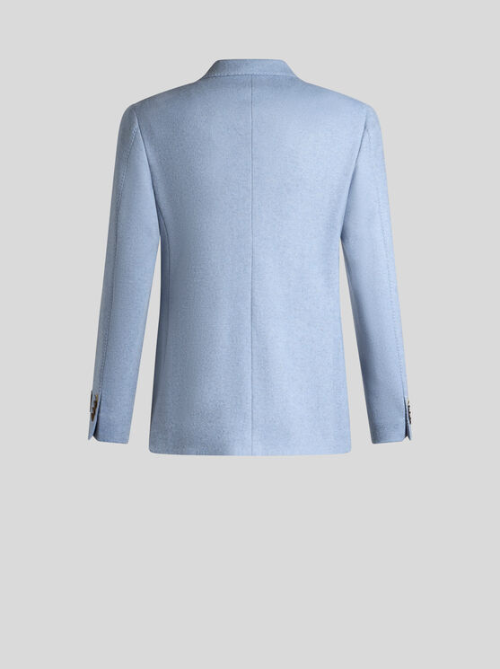 Shop Etro Wool And Cashmere Blazer In Light Blue