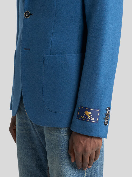 Etro Single-breasted Blazer In Blue