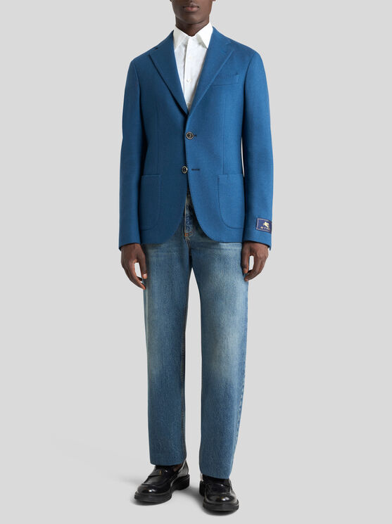 Etro Single-breasted Blazer In Blue