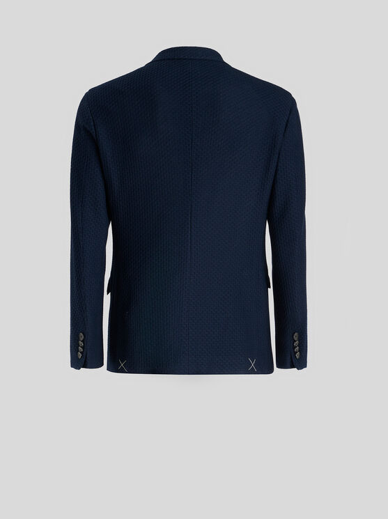 Etro Notched-lapel Single-breasted Blazer In Navy Blue