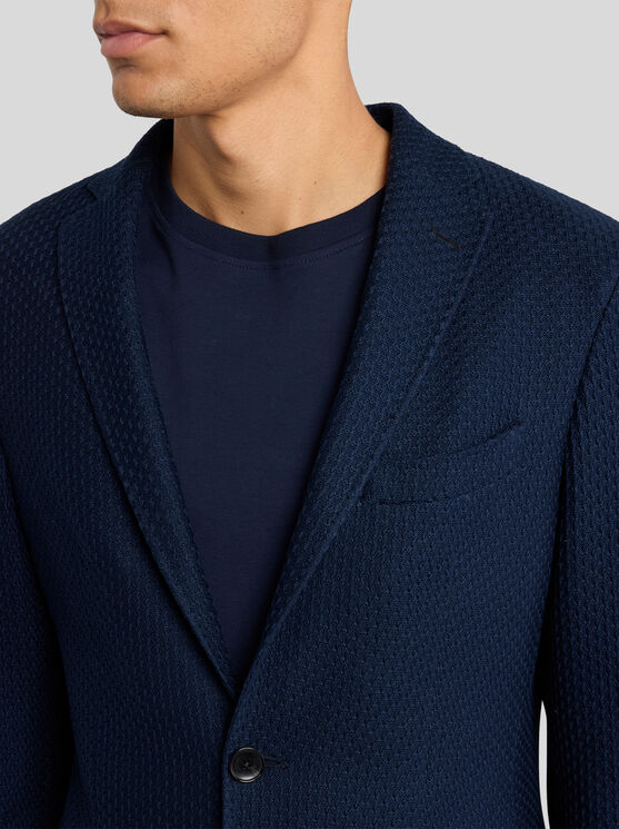 Etro Notched-lapel Single-breasted Blazer In Navy Blue