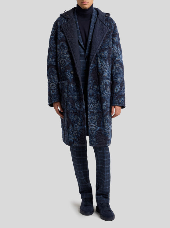 Etro Roma Slim-fit Checked Cotton-blend Blazer In Blue