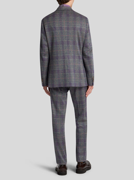 Etro Prince Of Wales-pattern Blazer In Purple