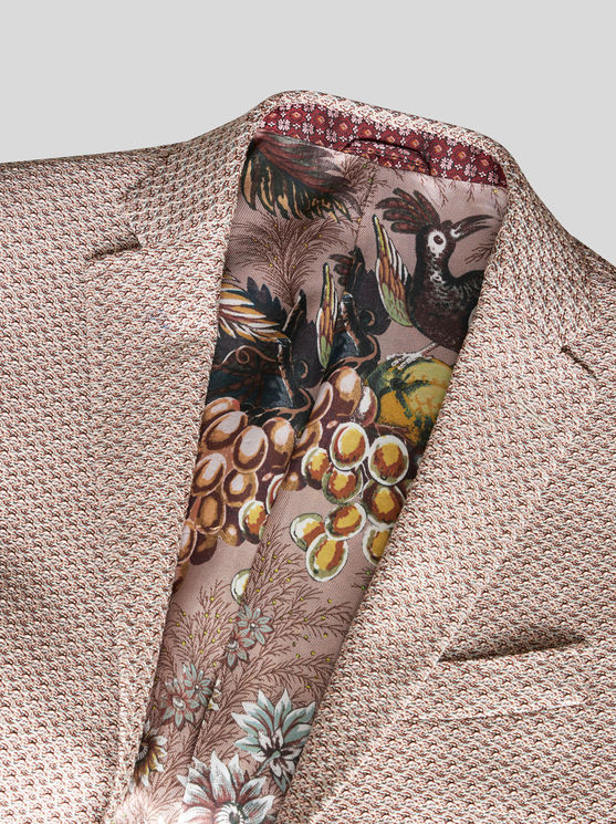 Shop Etro Jacquard Blazer In Beige