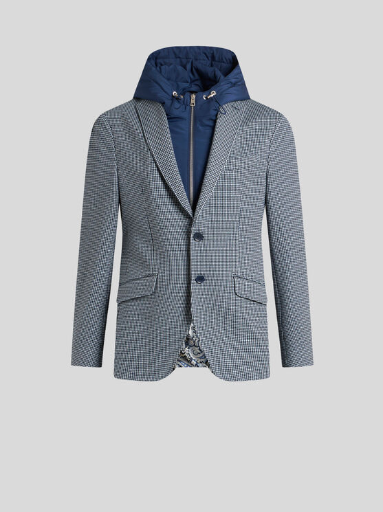 Etro , Cotton Blazer With Removable Bib, Man, White, Size 58 In White