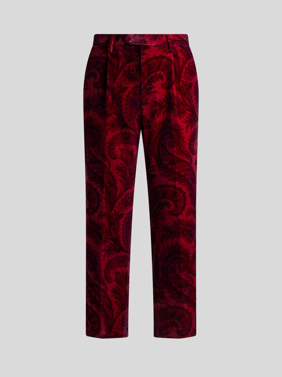 Etro Paisley-jacquard Velvet Trousers