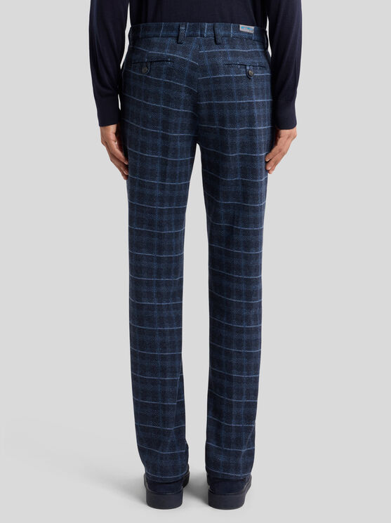 Etro Inspect Standard Trousers In Blue