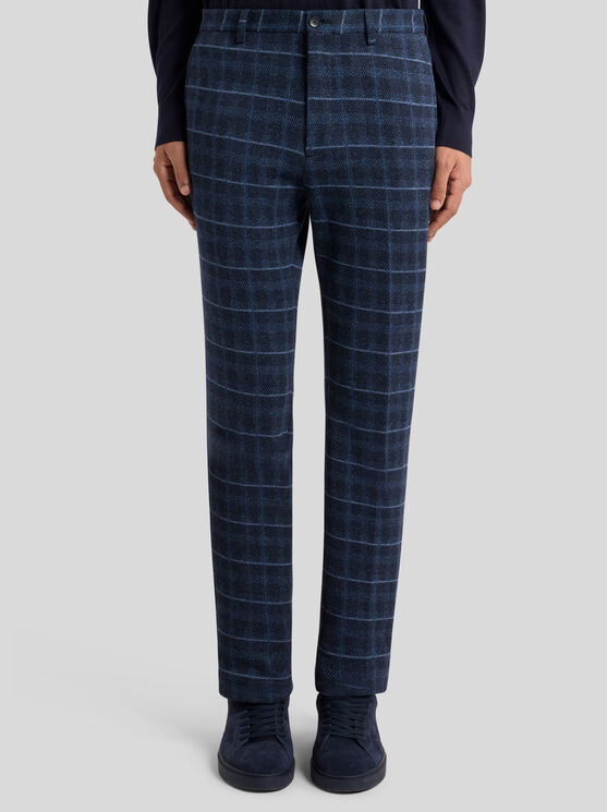 Etro Inspect Standard Trousers In Blue