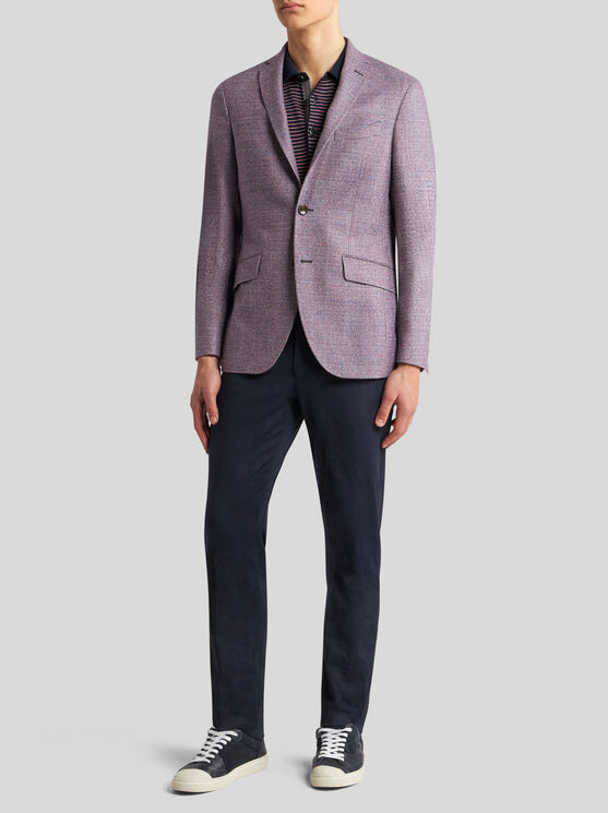 Etro Mid-rise Slim-cut Trousers In Navy Blue