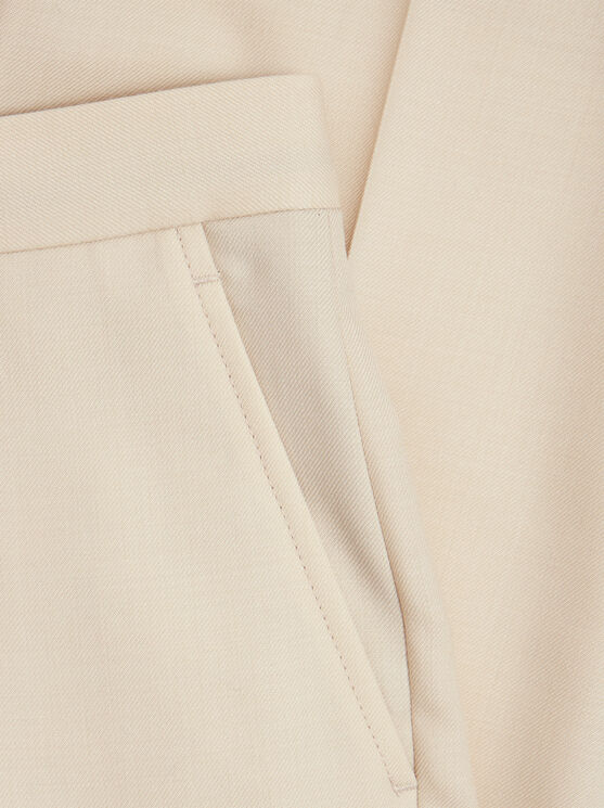 Shop Etro Wool Twill Trousers In Beige