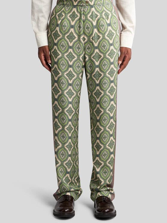 Etro Pyjama-style Trousers In Grün
