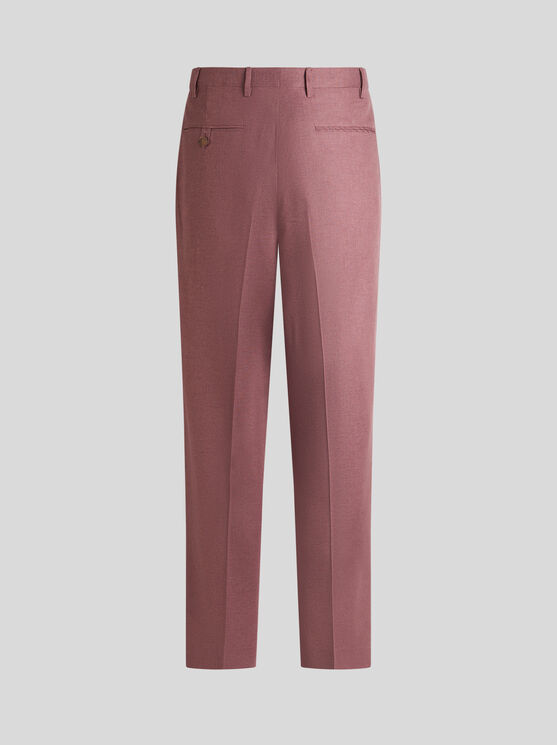 Shop Etro Silk And Cashmere Trousers In Pink