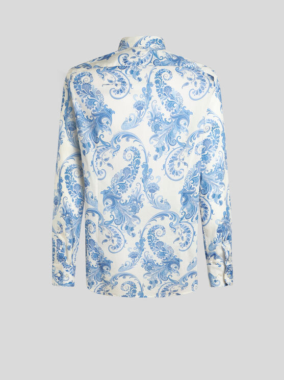 Shop Etro Floral Paisley Shirt In Light Blue