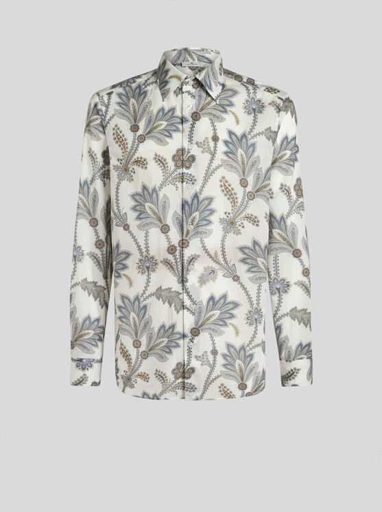 Shop Etro Floral Shirt In Multicolour