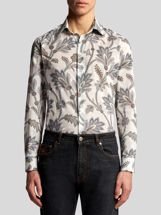 Shop Etro Floral Shirt In Multicolour