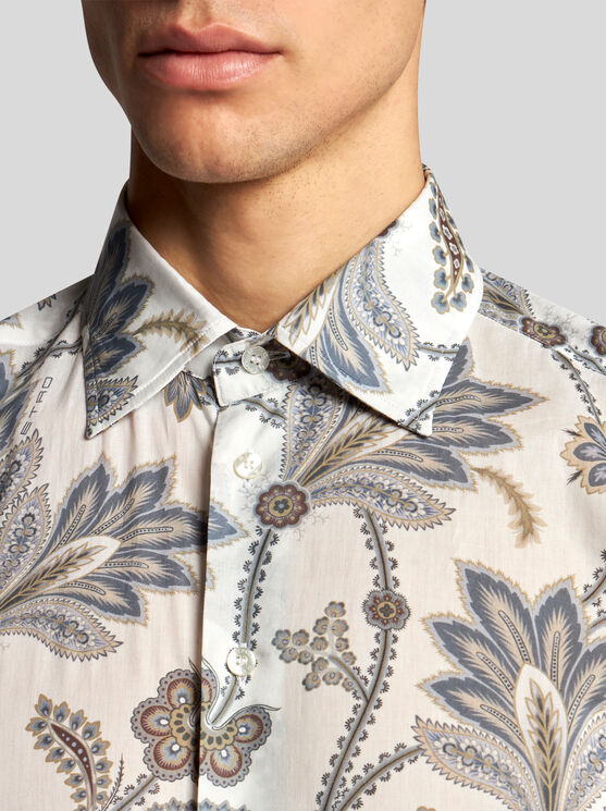 Shop Etro Floral Shirt In Multicolour