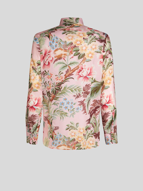 Shop Etro Floral Cotton Shirt In Multicolour