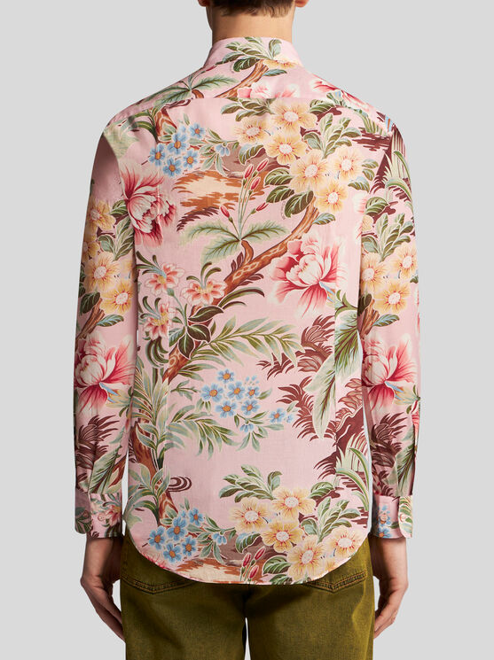 Shop Etro Floral Cotton Shirt In Multicolour