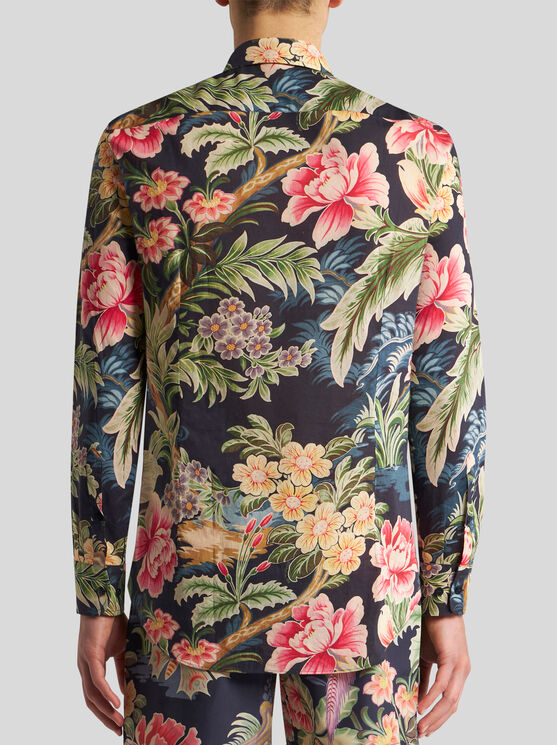 Shop Etro Floral Cotton Shirt In Multicolour