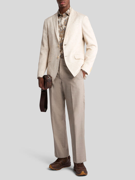 Etro Shirt With Maxi Flowers In Beige