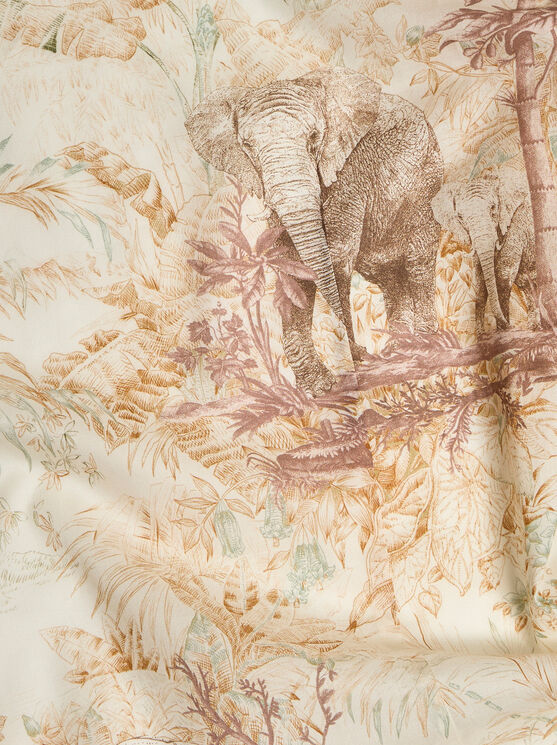 Etro Safari-print Cotton Shirt In Beige