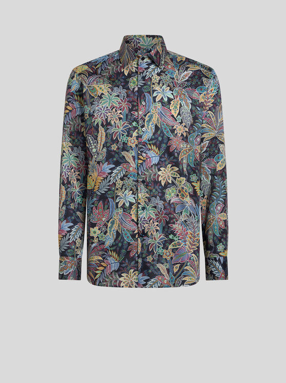 Etro Floral Print Long Sleeve Button-down Shirt