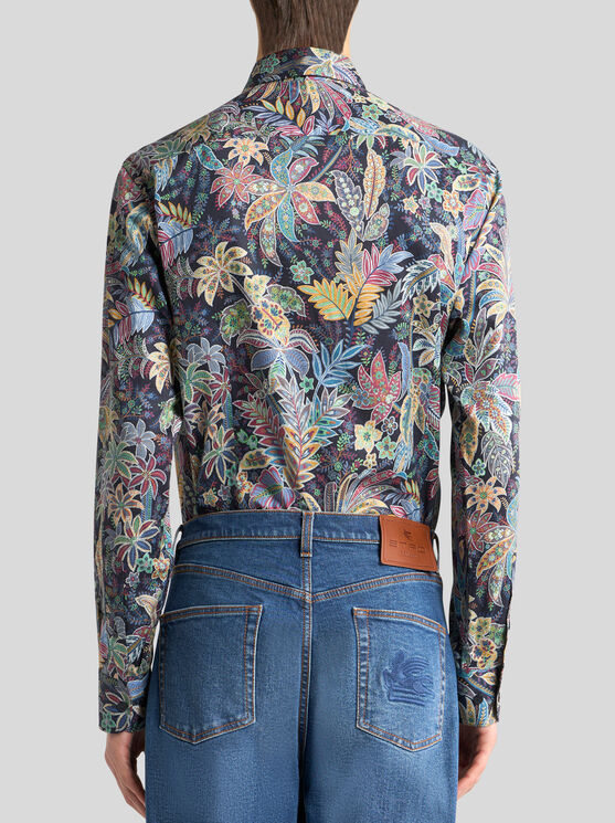 Etro Floral Print Long Sleeve Button-down Shirt
